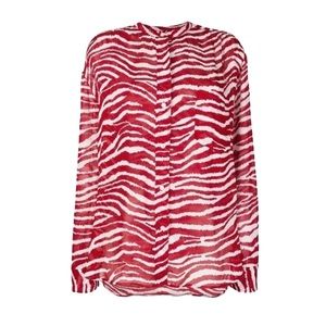 Isabel Marant Etoile Jaws Red Zebra Blouse